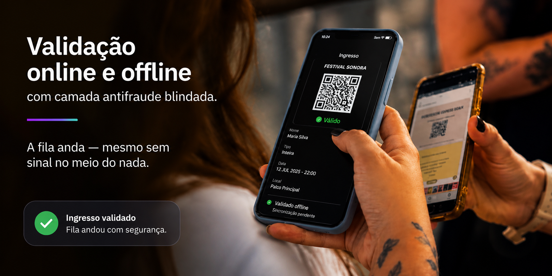 Multidão na pista com confete caindo durante o show